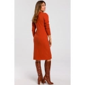 Dámské svetrové šaty S178 Cihlová - Stylove