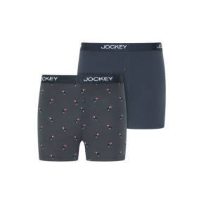 Pánské trenýrky 2Pack 305500 B90 tm. modré s potiskem - Jockey