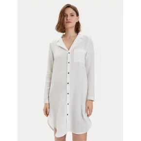 Dámská noční košile 000QS7141E 100 bílá - Calvin Klein