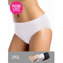 3PACK- Kalhotky klasické bezešvé Slip midi  - Intimidea