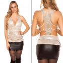 Sexy Partytop s výšivkou  - KouCla