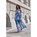 Denní šaty SUK0419 modro-zelené - Roco Fashion
