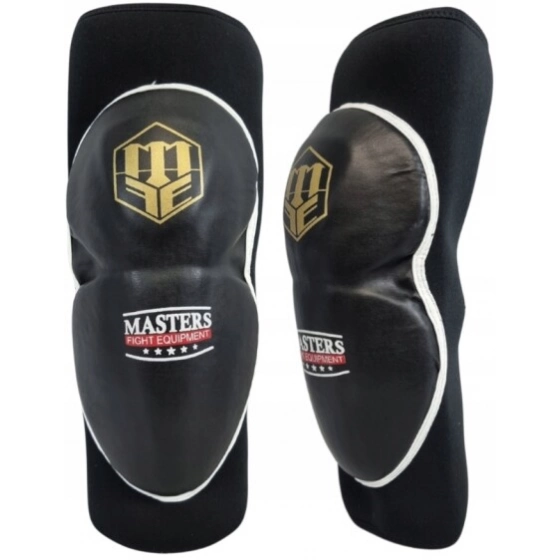 SPORT Chrániče kolen neoprenové OK-N Černá s bilou a zlatou - MASTERS