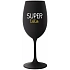 SUPER TÁTA - černá sklenice na víno 350 ml