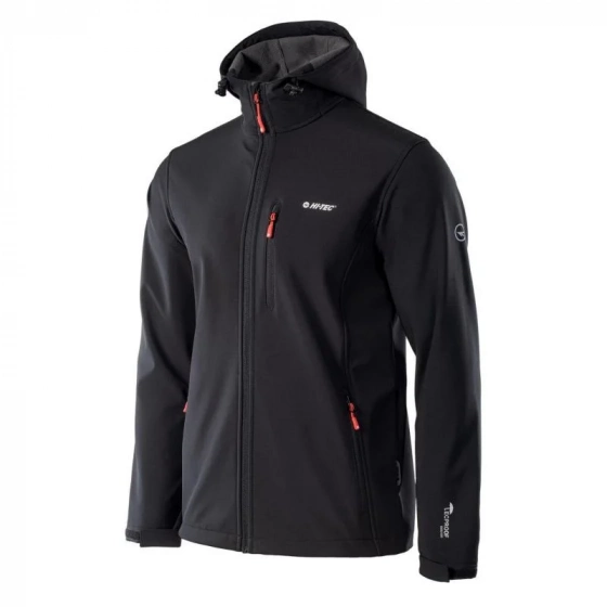 Pánská bunda Caen M 92800282249 Černá s červenou - Hi-Tec
