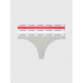 Dámská tanga 3Pack 000QD5209E NP4 vícebarevné - Calvin Klein