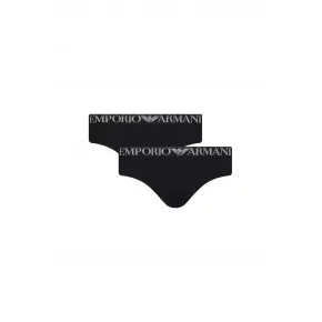 Pánské slipy 2Pack 112079 4R502 07320 černé - Emporio Armani