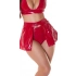 Dámská sexy sukně Latexlook / Cover- up 20515 červená - Koucla