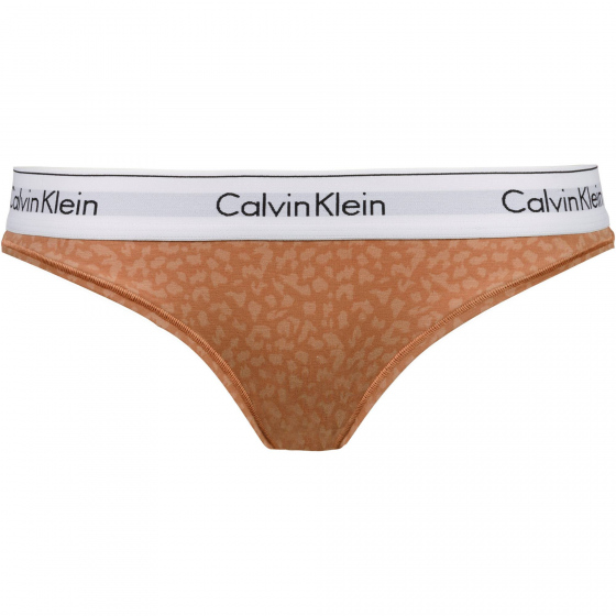 Dámské kalhotky F3787E 796 hnědá/vzor - Calvin Klein