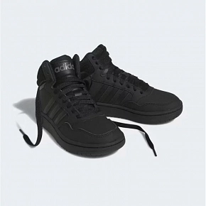 Unisex junior kotníčková obuv Hoops Mid 3.0 K Jr HR0228 Černá - Adidas