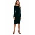 Dámské velurové šaty M565 Tmavě zelené - MOE