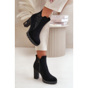 Boty na podpatku NS329P černé - Step in style