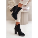 Boty na podpatku NS329P černé - Step in style