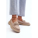 Dámské semišové mokasíny HX52-222 béžové -  S.Barski