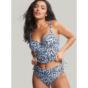 Dámská horní díl plavek Serengeti Balcony Tankini SW1651Modro-černo-bílá - Panache