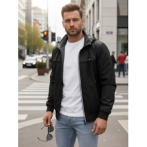 Pánská přechodná bunda oboustranná TX5135 černo-šedá - FashionStreet Pánská přechodná bunda oboustranná TX5135 černo-šedá - FashionStreet