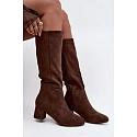 Dámské kozačky HY62-8131 hnědé - FashionStreet
