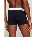 Pánské boxerky 3Pack UM0UM02768 0Y1 šedé/černé/potisk - Tommy Hilfiger