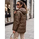 Dámská prošívaná přechodová bunda TY5800 hnědá - FashionStreet 