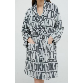 Dámský župan YI2222605F 031 šedá  - DKNY