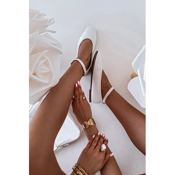 Dámské baleríny 21-42 Janelor bílé - Diamantique