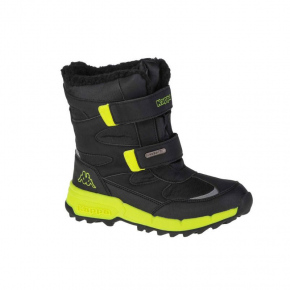 Junior zimní kotníkové boty 260903K černá-neon žlutá - Kappa