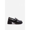 Mokasíny na podpatku 2646-6 černé - Step in style