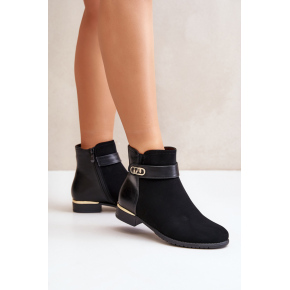 Dámské kotníčkové boty K-99213 černé - Step in style