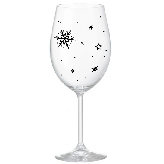 ZIMĚNKA - čirá sklenice na víno 350 ml