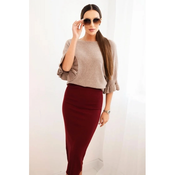 Dámská sukně ZS5121 bordó - Kesi