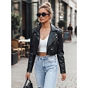 Dámské koženková bunda TY5370 černá - FashionStreet