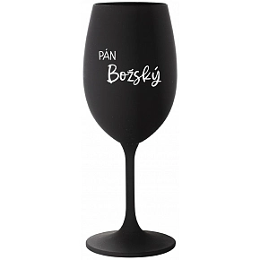 PÁN BOŽSKÝ - čierny pohár na víno 350 ml