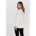 Dámský svetr bez knoflíků SWE120 krémový - MKM