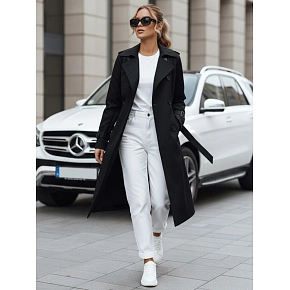 Dámský dvouřadový kabát TY5437 černý - FashionStreet  M