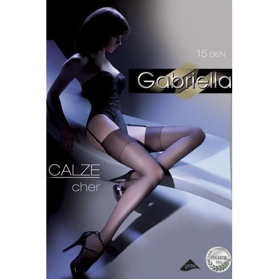Dámské punčochy k podvazkovému pásu Emotion Cher 15 DEN Code 226 - Gabriella