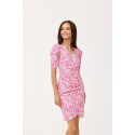 Dámské společenské šaty SUK0367-E46-46 růžovo/bílé - Roco Fashion