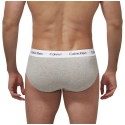 Pánské slipy 3 Pack  0000U2661G 998 černá/bílá/šedá - Calvin Klein