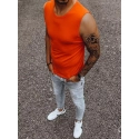 Oranžové pánské jednobarevné tílko RX4919 - Dstreet