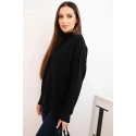 Dámský svetr volný styl 35209 Černá - K-Fashion