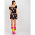 Dámské šaty LK SK 508641.29 Černá s růžovou vzor - FPrice