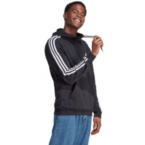 Pánská mikina 3-Stripes Hoodie M IB4028 Černá vzor - Adidas