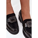 Lakované dámské mokasiny HY52-546 černé - S.Barski