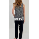 Dámský pohodlný dvoudílný set  YI2722537 - 001 Černo/bílá - DKNY