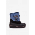 Dětské sněhule na suchý zip LCJ-25-10-3774 Modrá s černou vzor - Lee Cooper