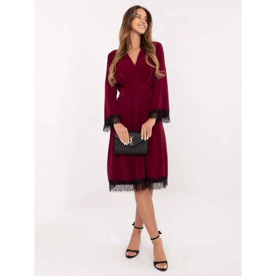 Dámské šaty 92477.18P bordó  - FPrice