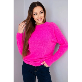 Svetr dámský z baby alpaky 37309 neonově růžový - Kesi Svetr dámský z baby alpaky 37309 neonově růžový - Kesi