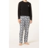 Pánské pyžamo NM2019E 6OE černá/bílá - Calvin Klein