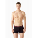 Pánské boxerky 2PACK 111210 3F504 56636 vínové s potiskem - Emporio Armani