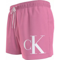 Pánské plavky SHORT DRAWSTRING KM0KM00967 TFZ růžové - Calvin Klein