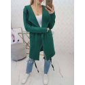 Zateplená bunda s kapucí 69413 tmavě zelená - Kesi